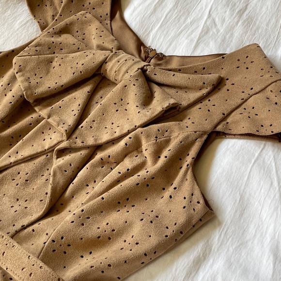 Eva Franco Faux Suede Bow Detail Dress size 4 - Picture 4 of 8